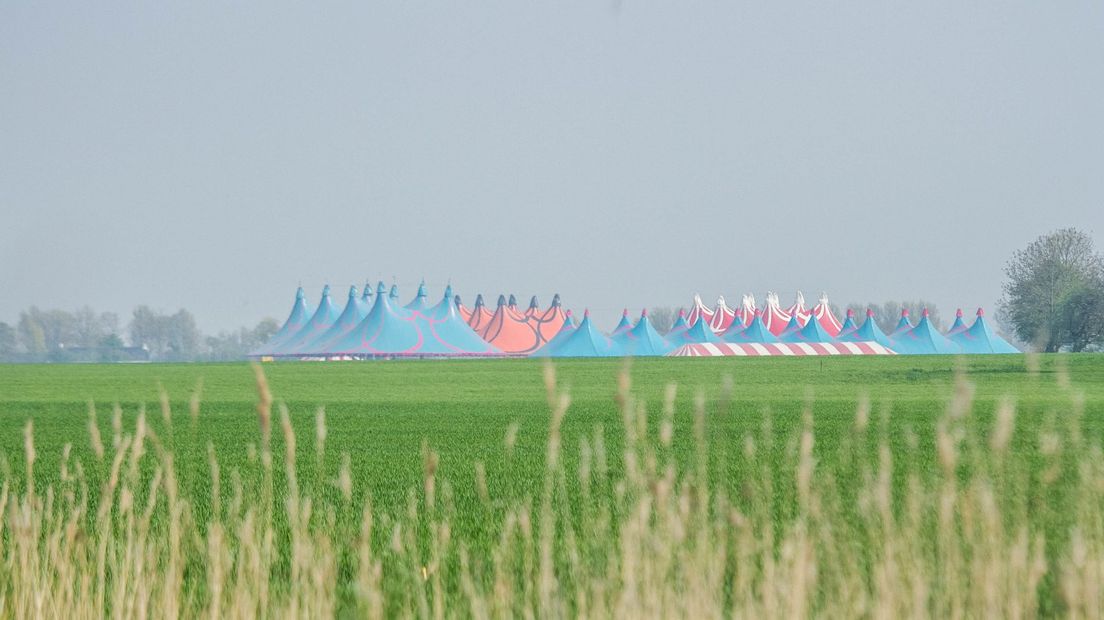 Tenten op het terrein van Hrieps in 2018