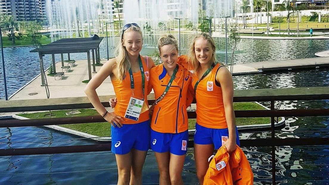 Het Nederlandse turnteam in Rio
