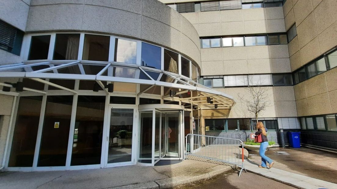 De ingang van de teststraat