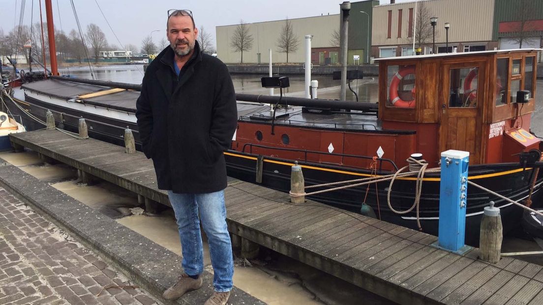 Henk de Vrieze in de jachthaven, eerder dit jaar
