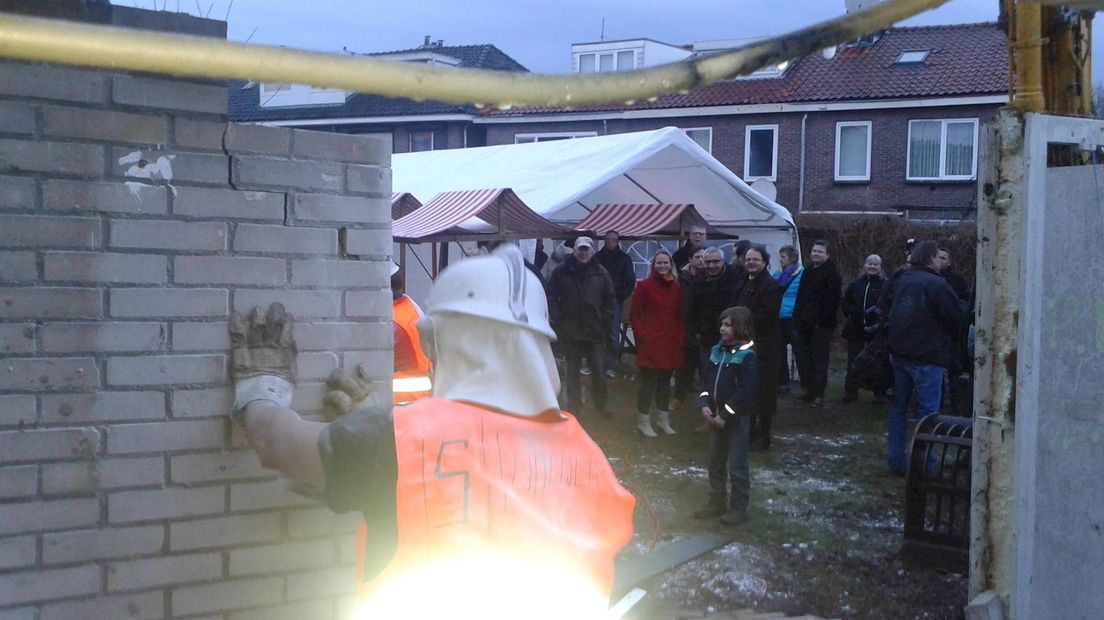 De garage werd begin dit jaar gesloopt