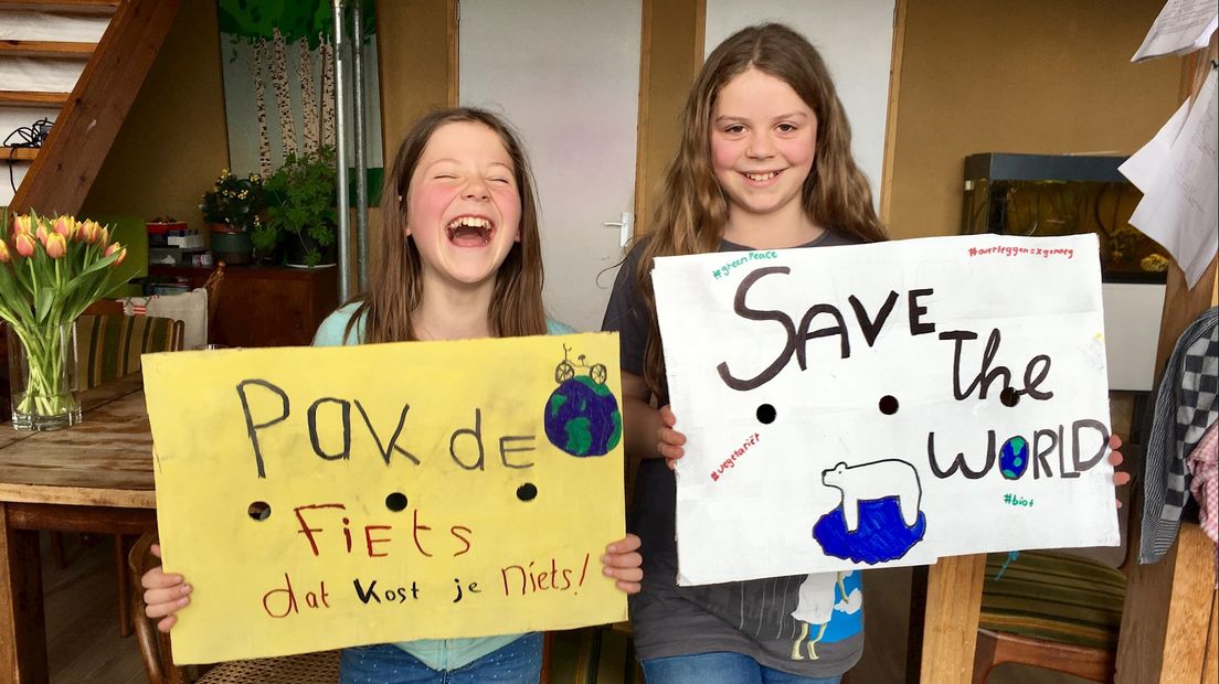 De zelfgemaakte protestborden voor de klimaatmars
