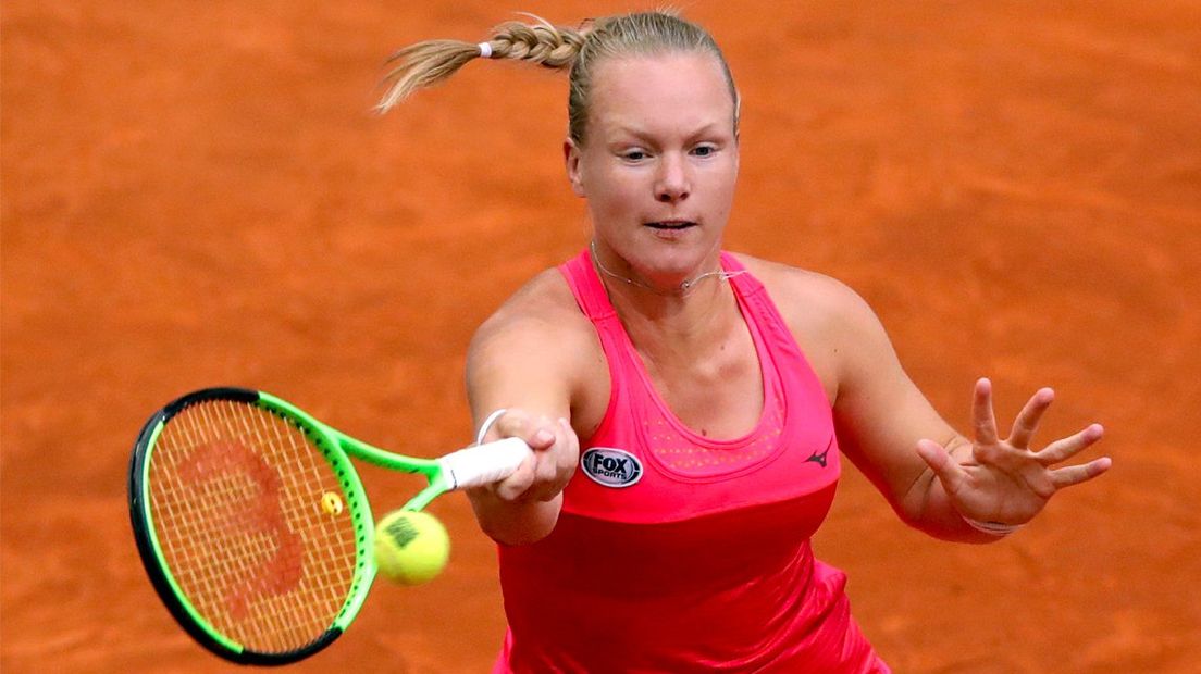 Kiki Bertens in actie