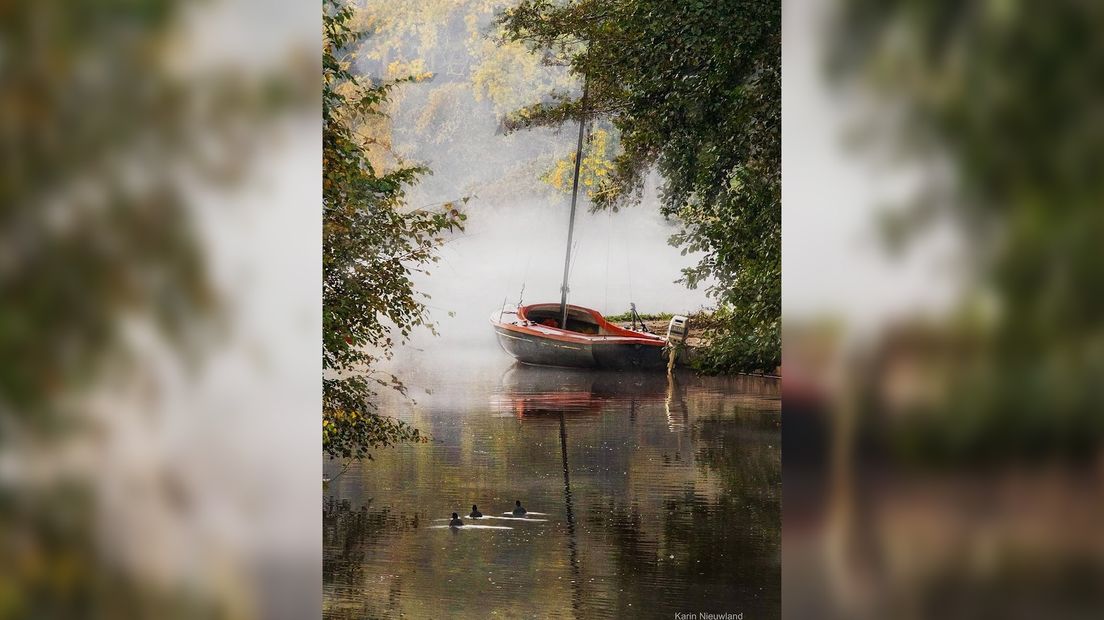 Een bootje in Park Borgerswold in Veendam