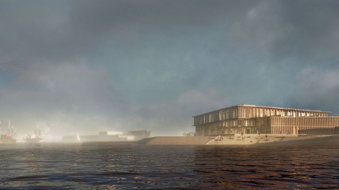 Het Werelderfgoedcentrum komt in de haven van Lauwersoog