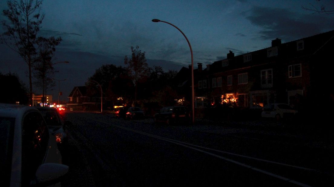 Straatverlichting uit in Hengelo