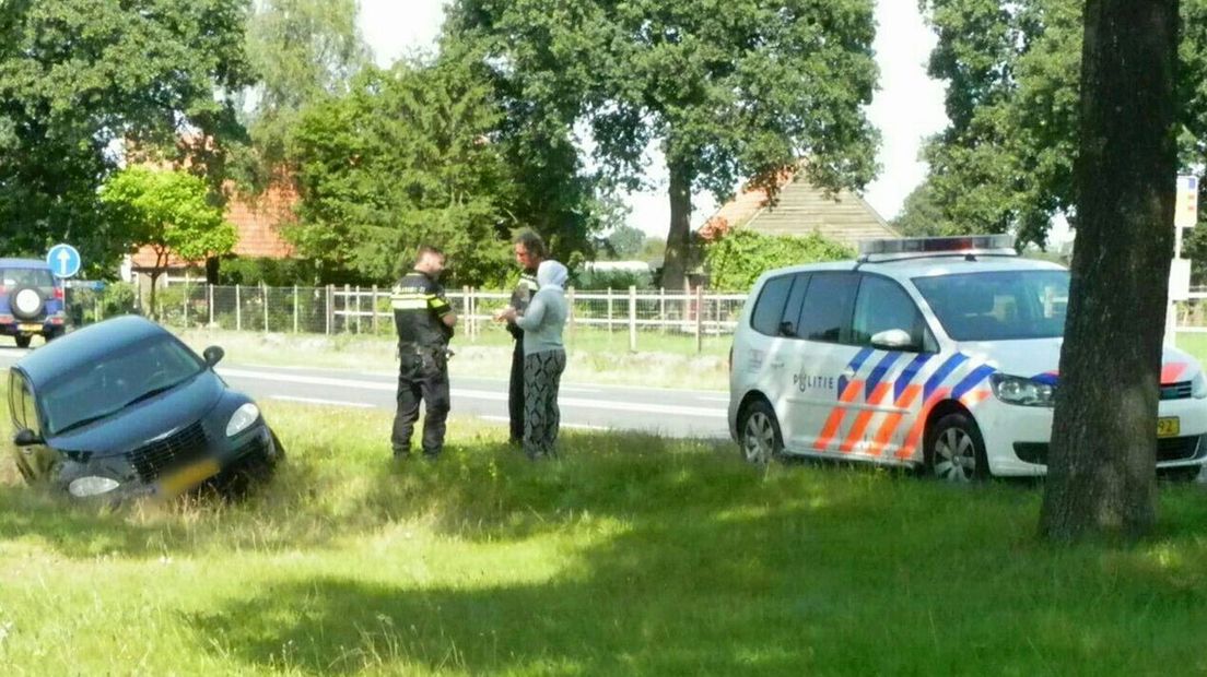 Auto in de greppel