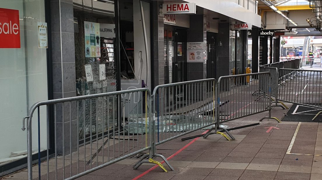 De schade van plofkraak is groot