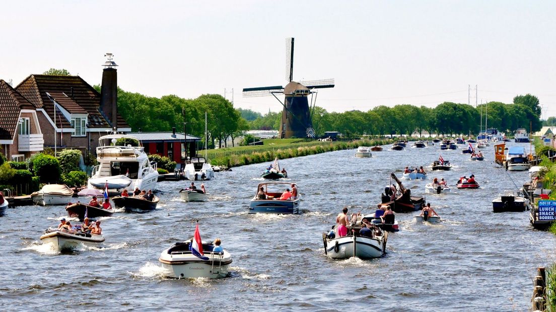 Ook op het water was het druk