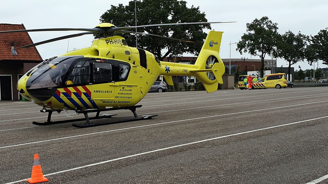 Een traumahelikopter bracht gespecialiseerde medici naar Amersfoort.