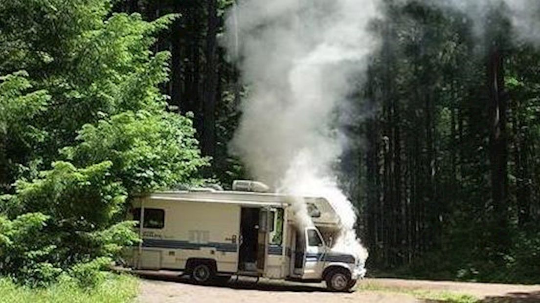 Brand in de camper