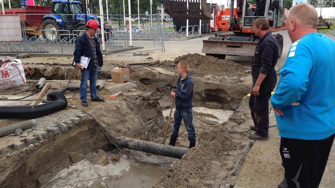 Gegraven geul vol water