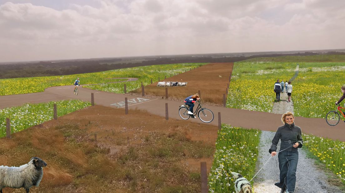 Zo komt de VAM-berg er ongeveer uit te zien (afbeelding: Provincie Drenthe)