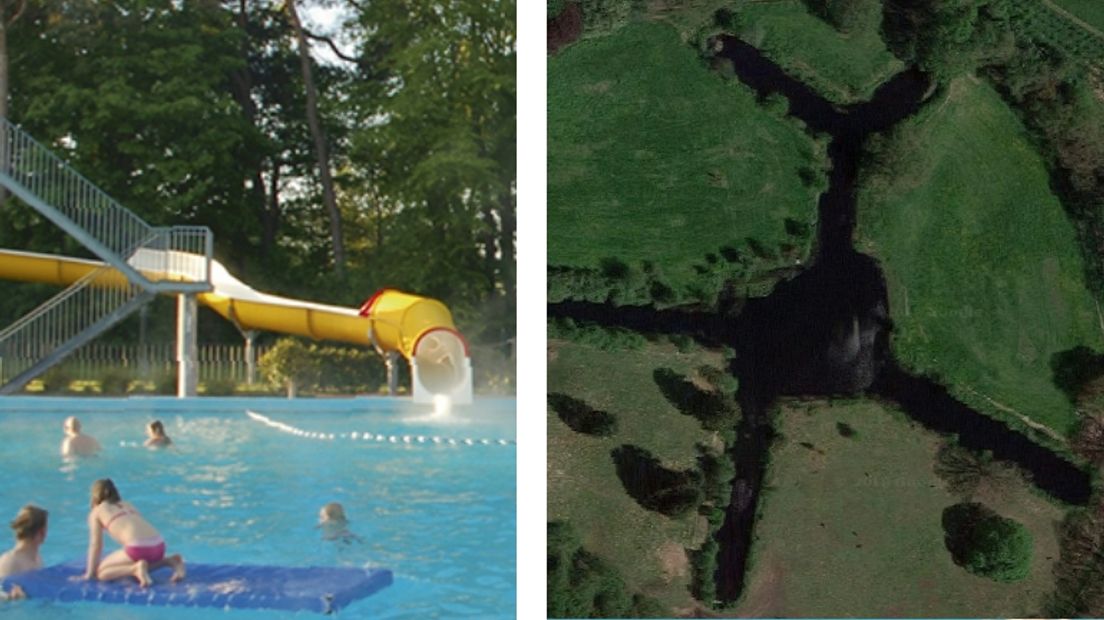 Zoek het uit! - Kerkvlekken of Hitlerring? (Rechten: Zwembad De Kerkvlekken / Google Maps)