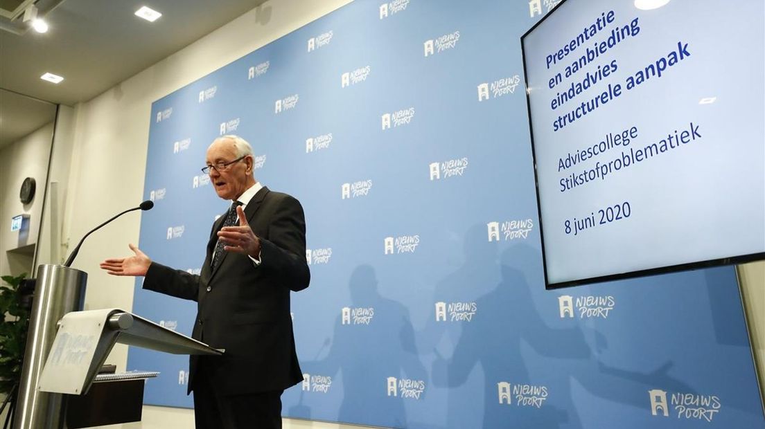 Johan Remkes tijdens de presentatie van het eindrapport van het Adviescollege Stikstofproblematiek