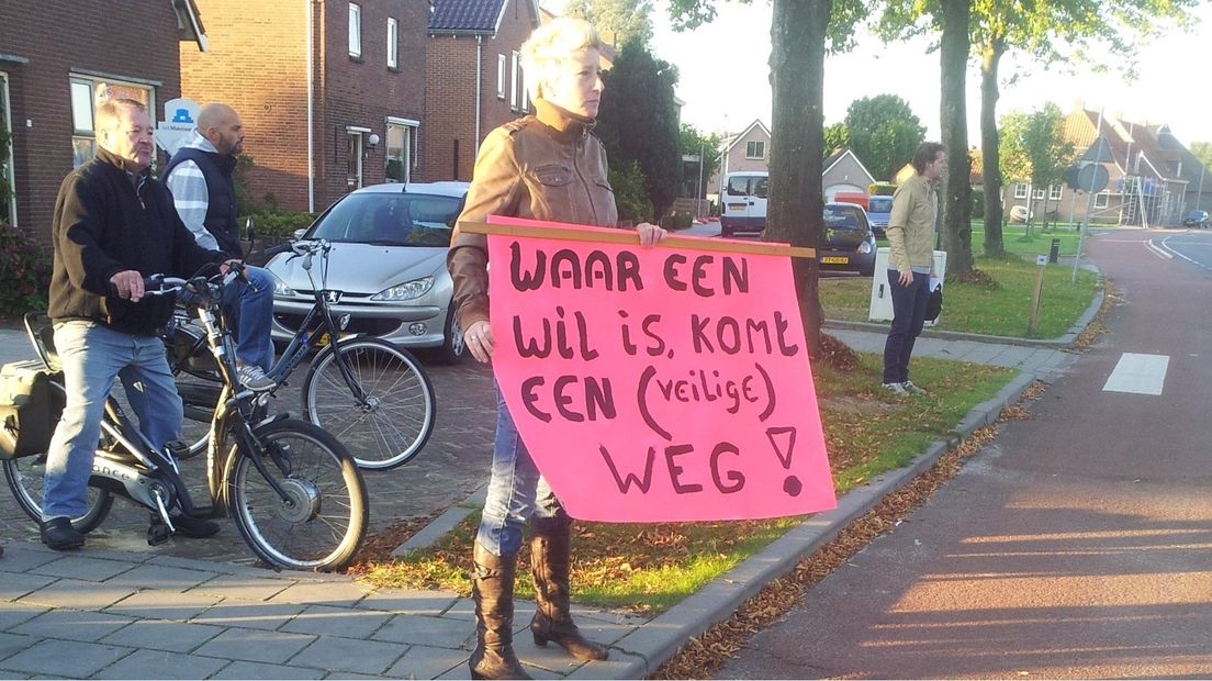 File door protestactie in Zuidveen