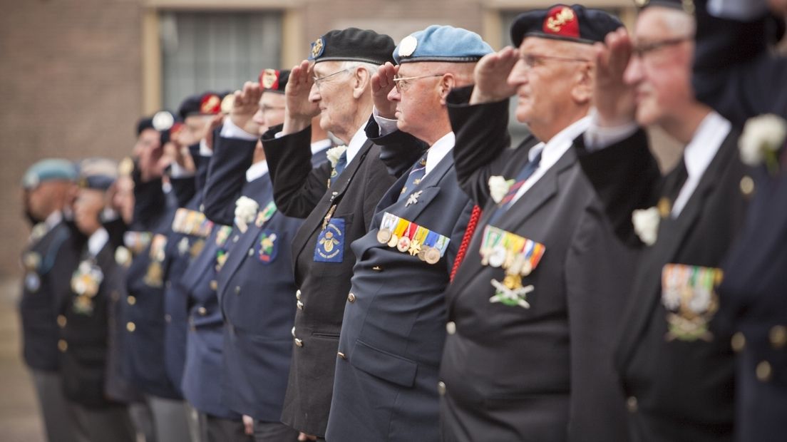 Veteranen tijdens de landelijke Veteranendag