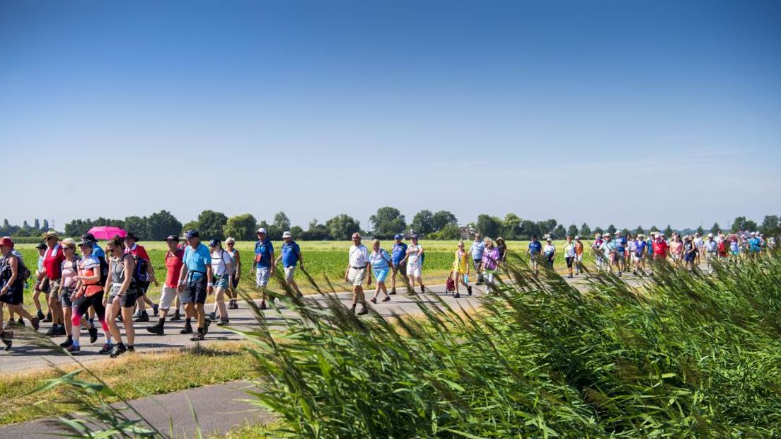 44.480 wandelaars zijn vandaag begonnen aan de 102de Vierdaagse. De wandelaars lopen de Dag van Elst. Wie aan de 50 kilometer meedoet, komt in Huissen en pakt zelfs een klein stukje van Arnhem mee. Rond 14.00 uur meldde de veiligheidsregio dat er drie mensen zijn afgevoerd naar het ziekenhuis. Volg de eerste dag via dit liveblog.