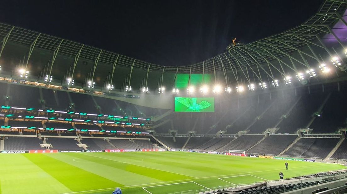 Het stadion van de Spurs aan de binnenkant.