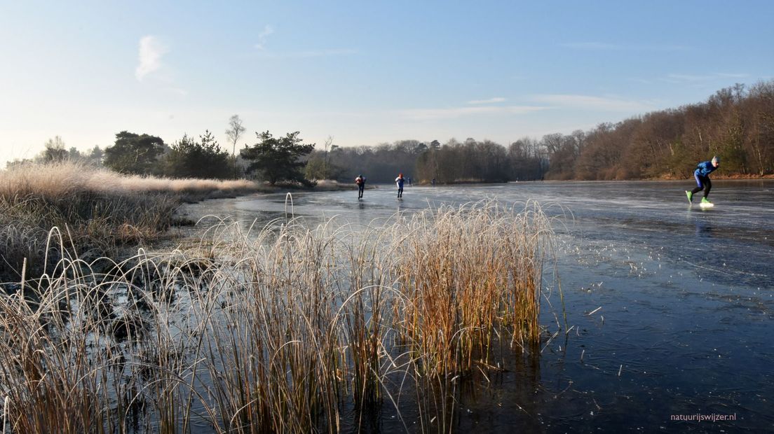 Schaatsers bij het Leersumse Veld.