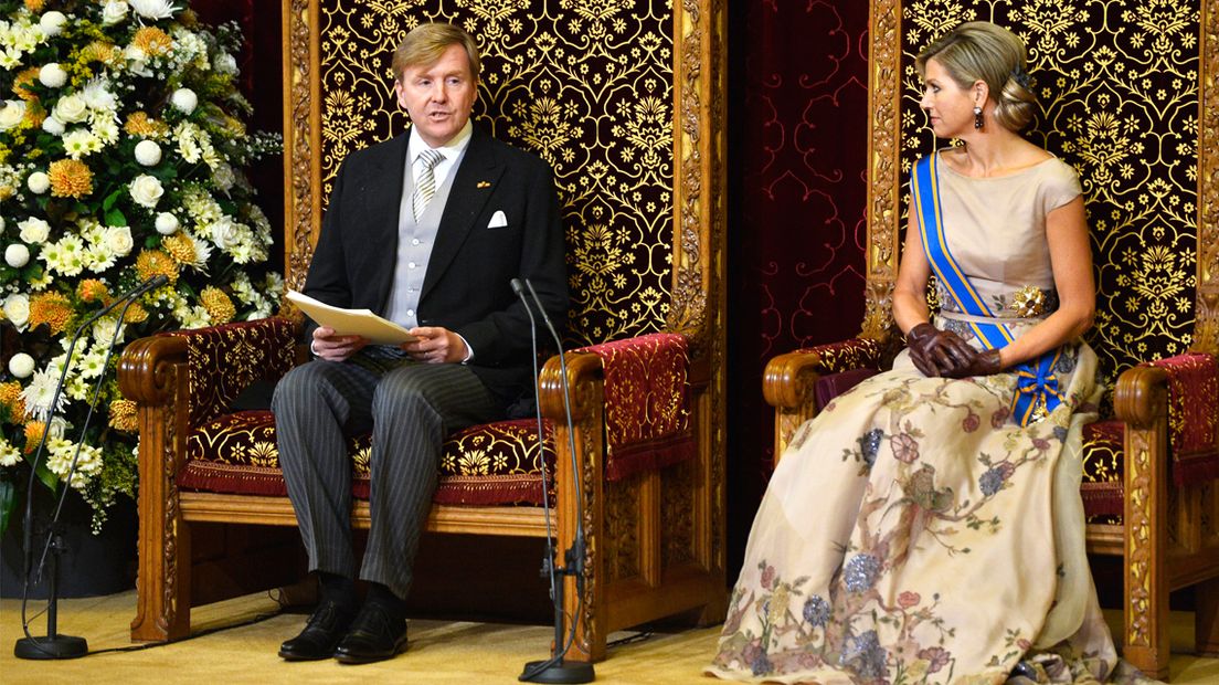 Koning Willem-Alexander leest de Troonrede voor.