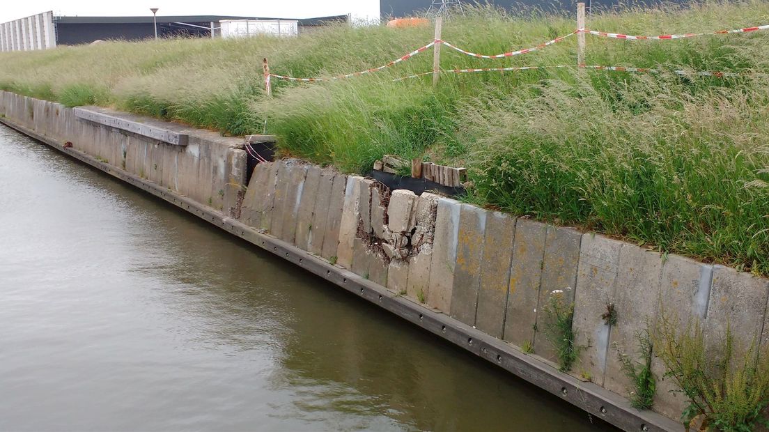 Schade aan damwand in Voorsterhaven Zwolle