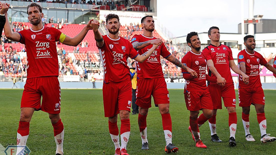 FC Utrecht na de 5-1 zege op Vitesse eerder dit seizoen
