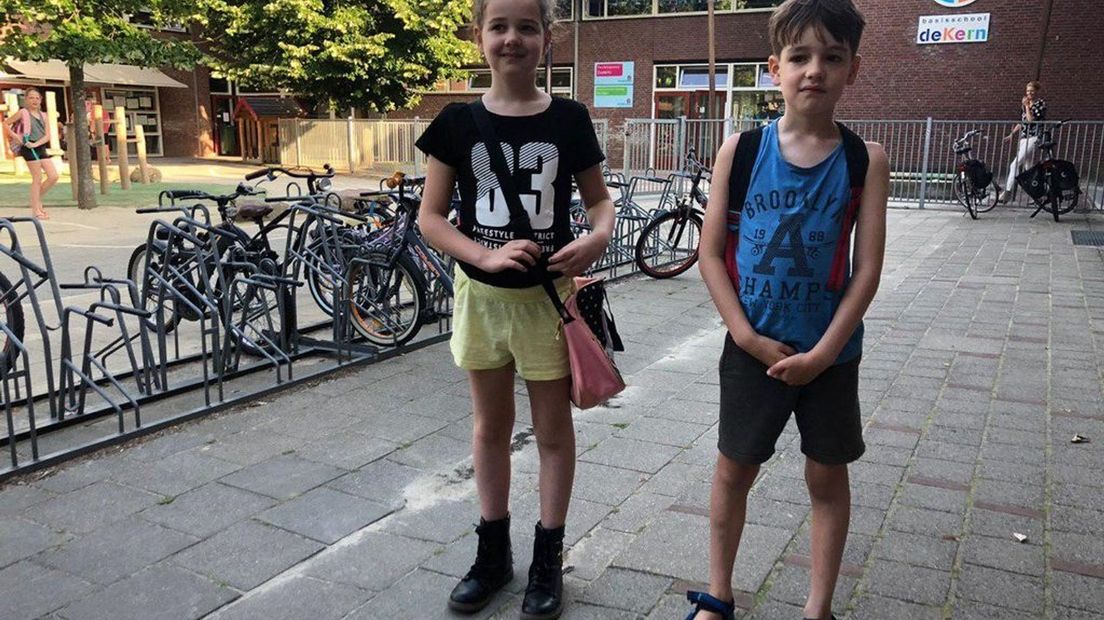 Klaar voor een warme dag in de schoolbanken.