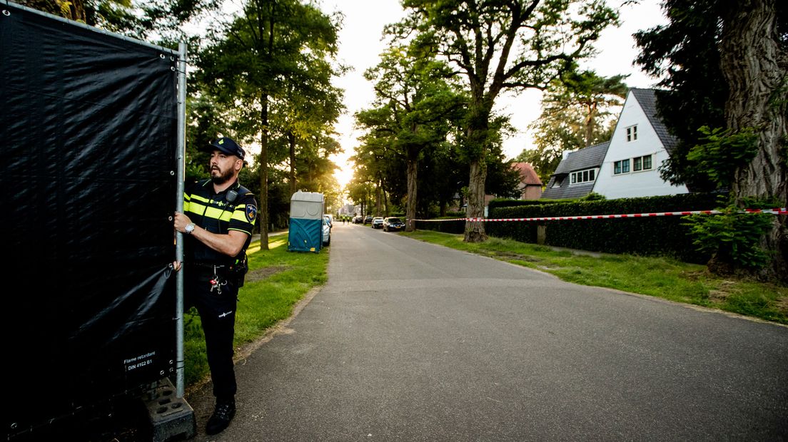 Politie in Bilthoven na moord op Koen Everink. Archief.