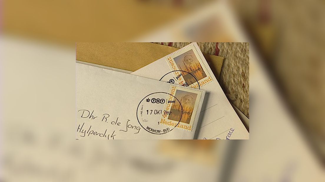 Reid-postsegels op brieven