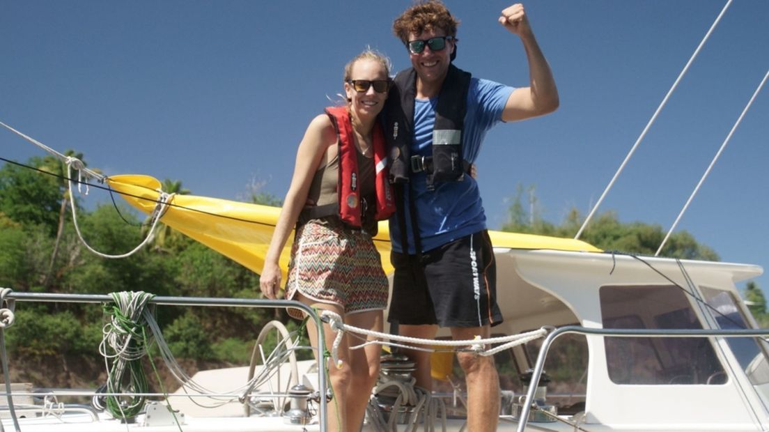 Yvette en Sander op de Blue Beryl