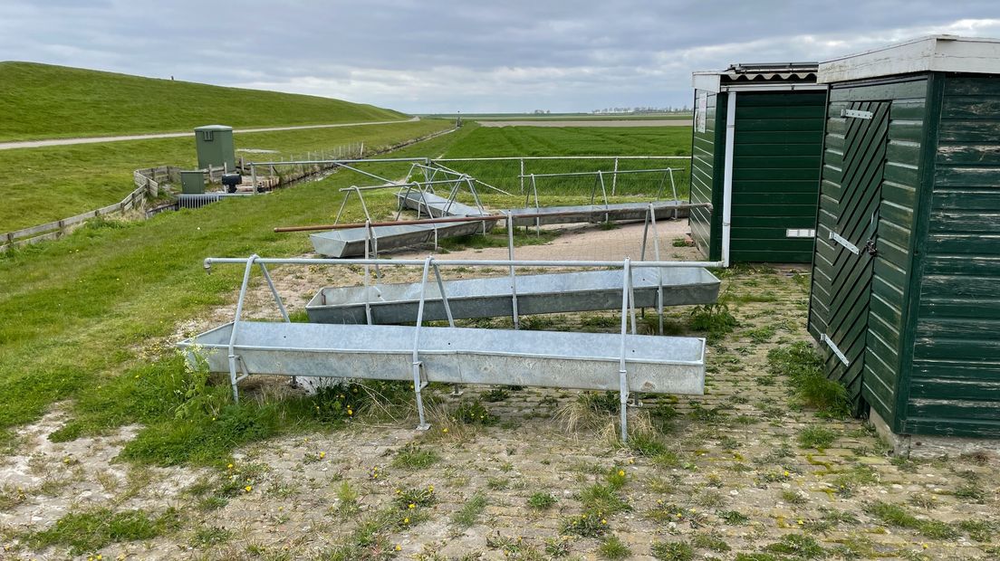De spoelbakken van wadloopcentrum Pieterburen bij de Linthorst Homanpolder worden niet meer gebruikt