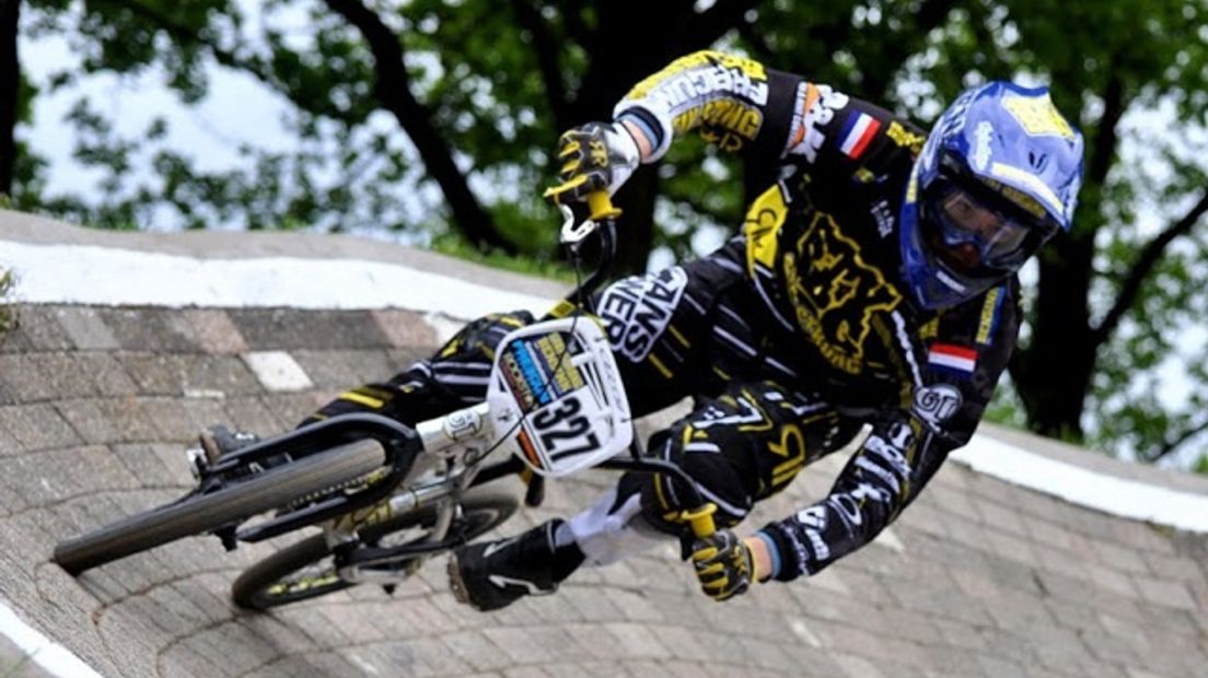 Fietscrosser Jordy van der Heijden in actie (Rechten: Shauni Vissers)
