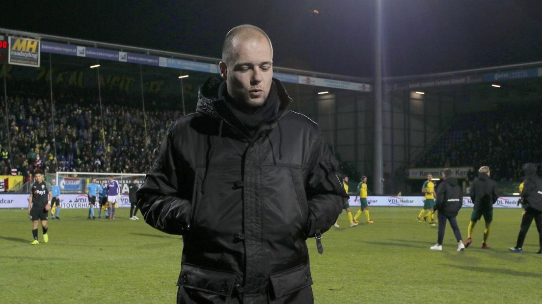 Ontluistering op het gezicht van Danny Buijs na het 0-0 gelijkspel tegen Fortuna Sittard