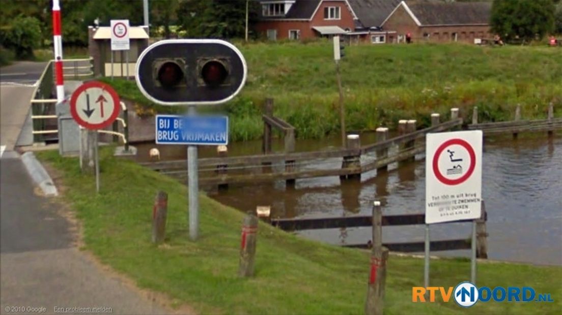 duik-verbodsbord bij Wierumerschouw