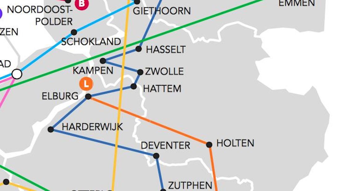 De fictieve metrokaart van Nederland