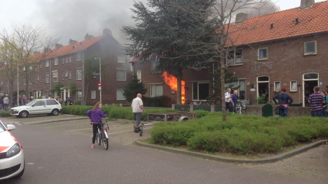 Aan de Bosbesstraat in Nijmegen heeft brand gewoed in
een huis.