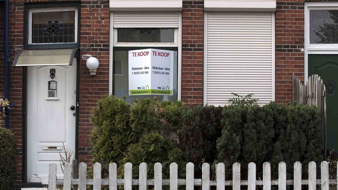 Een huis dat te koop staat