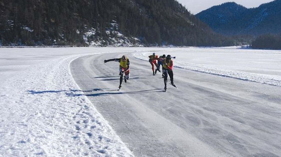 Schaatsen op de Plansee