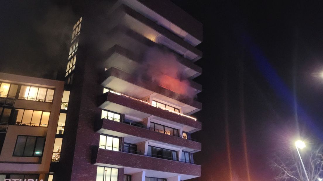 A fire extinguished in an apartment in Assen, one injured