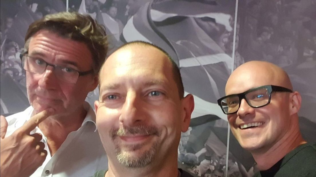 Selfie met Erik van Looy en Philippe Geubels