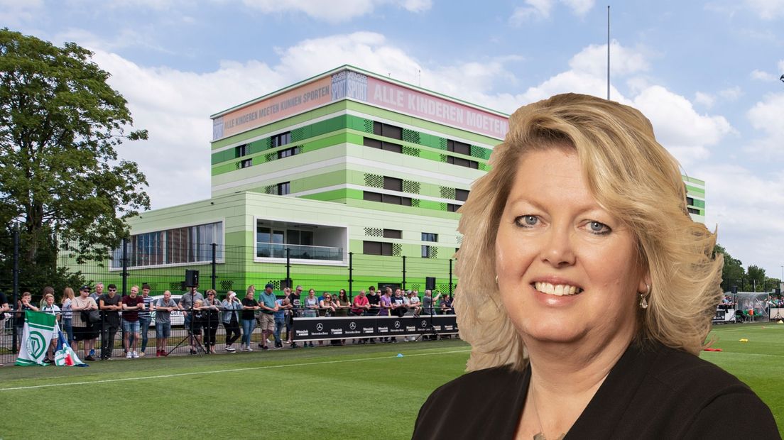 Wethouder Inge Jongman voor het TopsportZorgCentrum