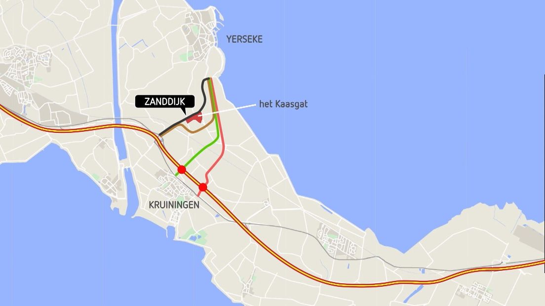 In grote lijnen zijn dit de varianten voor de Zanddijk.