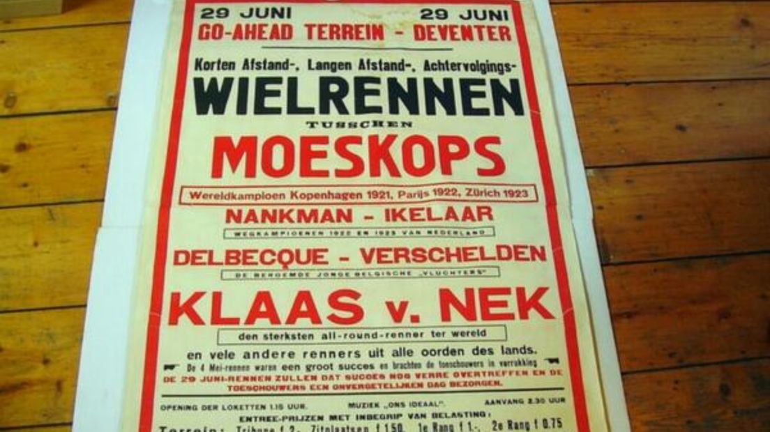 Op deze poster staat ook de naam Herman Nankman, tussen wielergrootheden als Piet Moeskops en Klaas van Nek