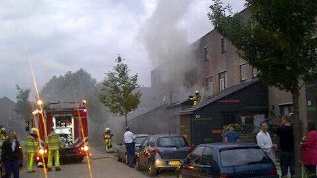 Brand bij woningen Zwolle-Zuid