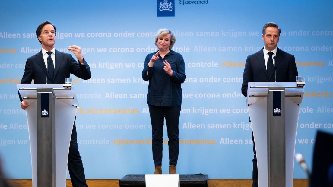 Mark Rutte Hugo de Jonge persconferentie
