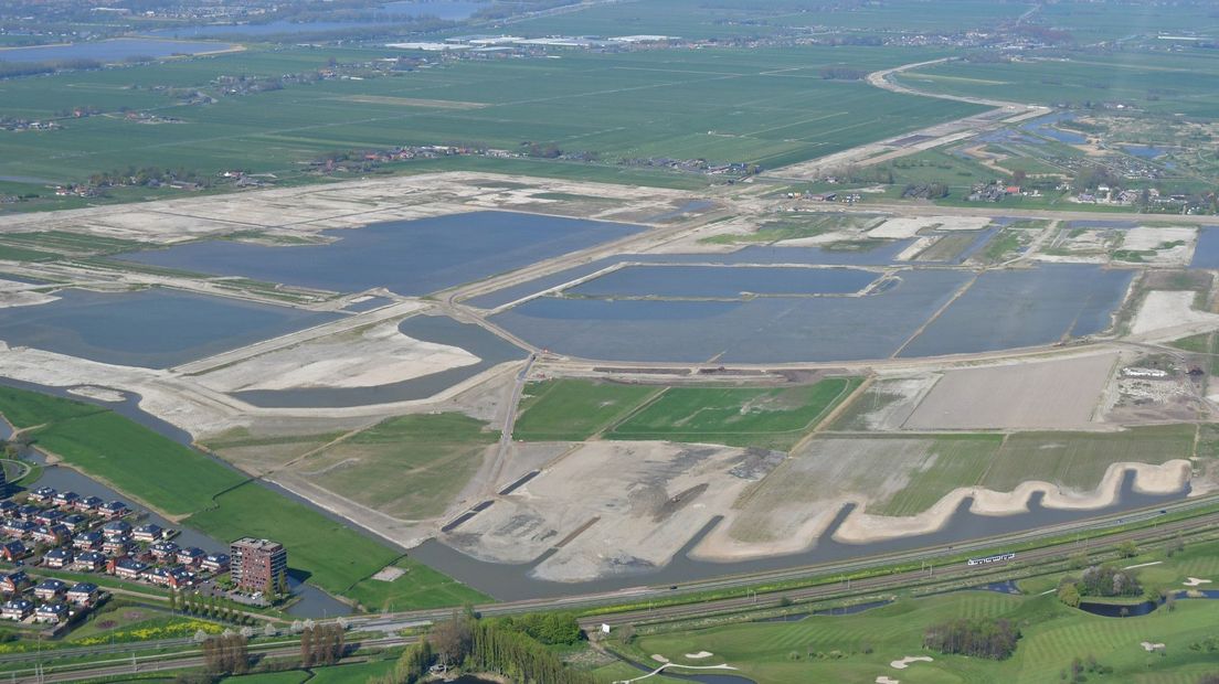 Nieuwe Driemanspolder vanuit de lucht gezien