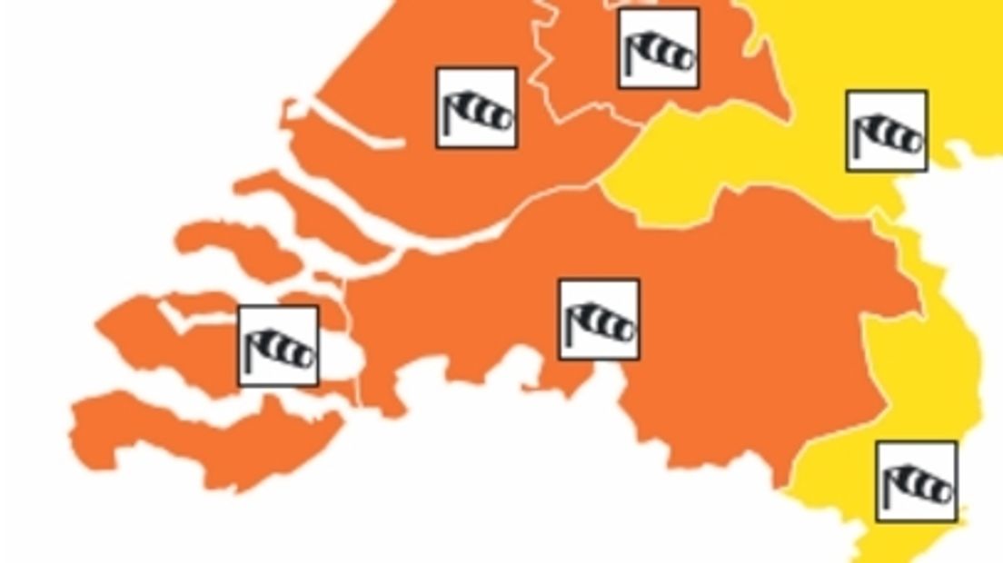 Code oranje: KNMI waarschuwt voor zeer zware windstoten
