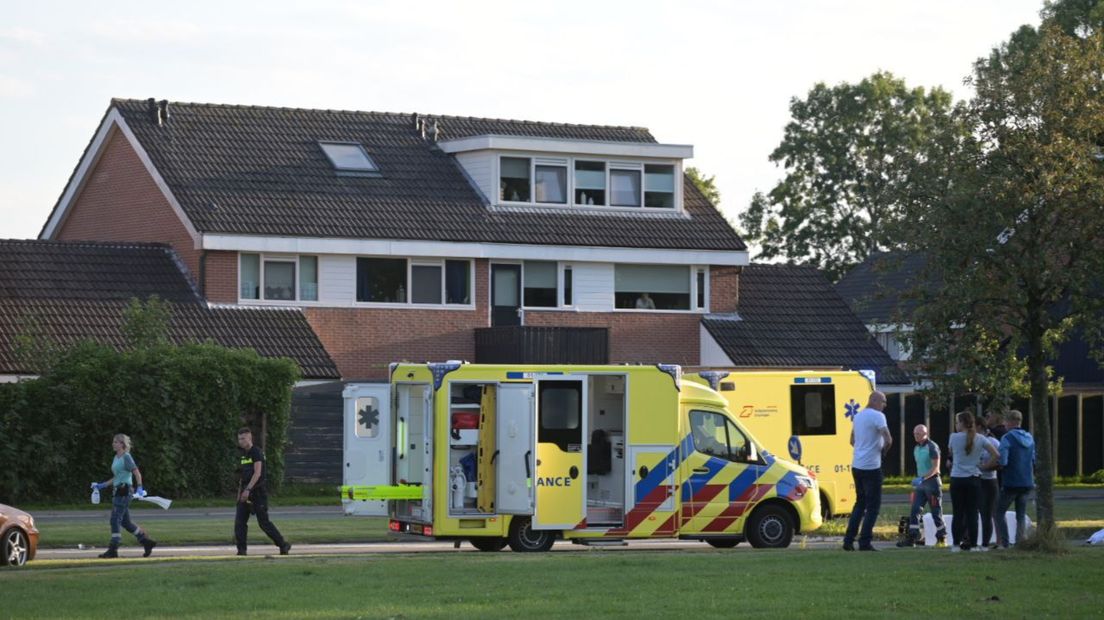 Hulpdiensten bij het ongeval in Delfzijl