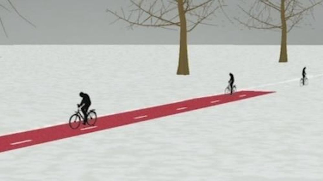 Verwarmd fietspad te duur voor Enschede